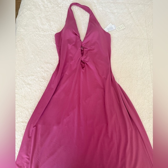 Abercrombie & Fitch Bra-Free Halter Midi Dress - Picture 3 of 5